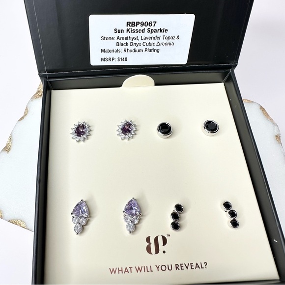 Bomb Party 2024 Simply Stud Earrings Sun Kissed Sparkle RBP9067 NWT - Picture 2 of 5